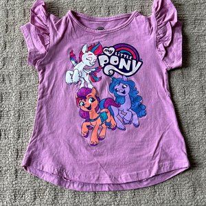 Hasbro My Little Pony Girls Shirt with Ruffle Sleeves - Size 3T